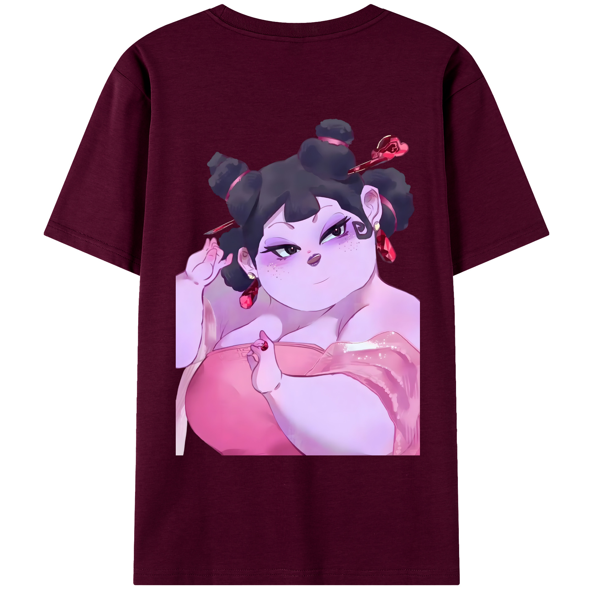 （画像用） Ne Zha 2 ナタ 魔童の大暴れ レディース半袖Tシャツ(バックプリント)